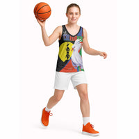 New Caledonia Basketball Jersey Kagu Bird and The Seal with Melanesian Culture - Polynesian Pride