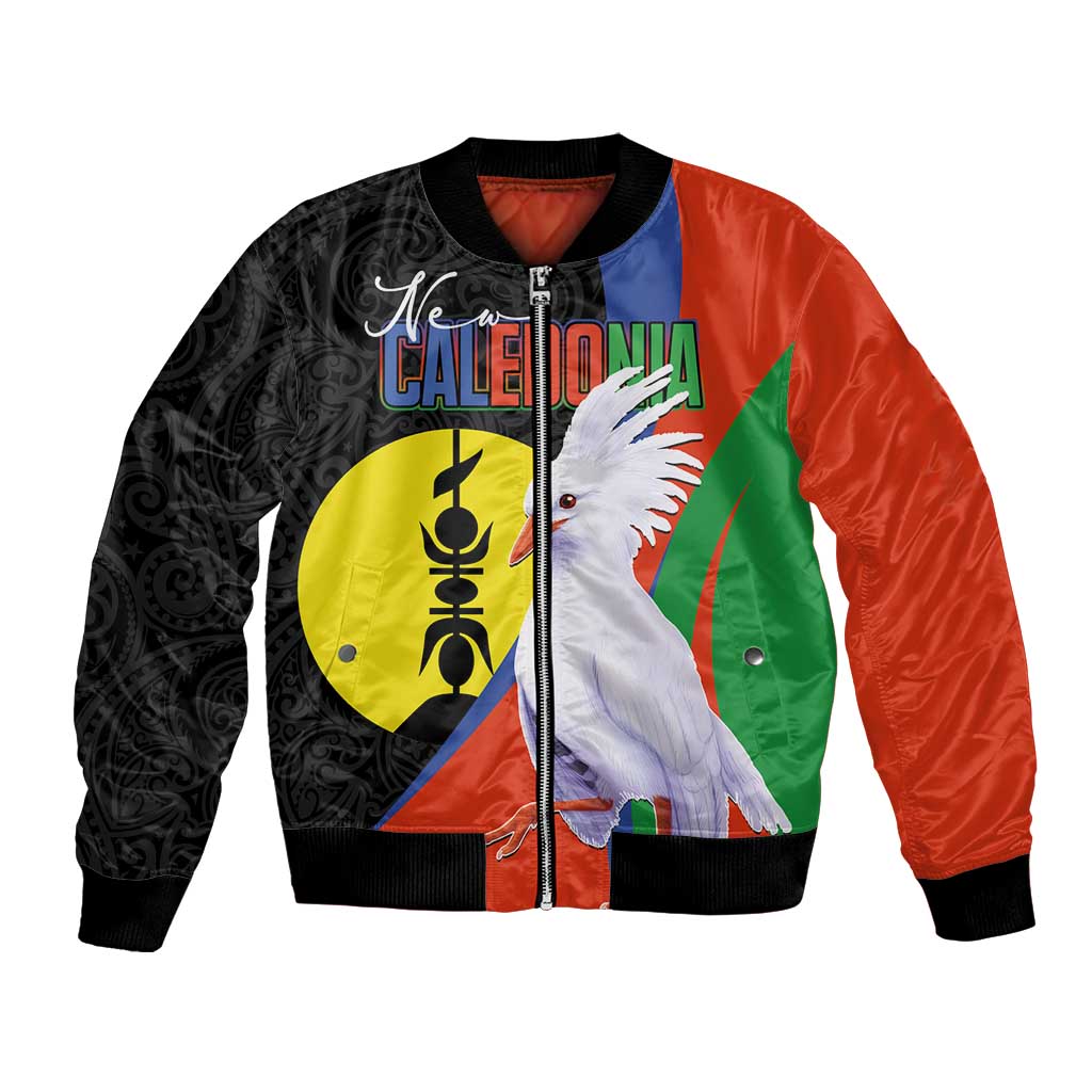 New Caledonia Bomber Jacket Kagu Bird and The Seal with Melanesian Culture - Polynesian Pride