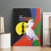 New Caledonia Canvas Wall Art Kagu Bird and The Seal with Melanesian Culture - Polynesian Pride