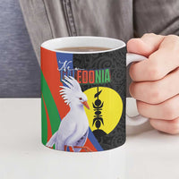 New Caledonia Ceramic Mug Kagu Bird and The Seal with Melanesian Culture - Polynesian Pride