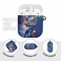 Marshall Islands Manit Day AirPods Case Grunge National Flag with Whales and Tribal Tattoos - Polynesian Pride