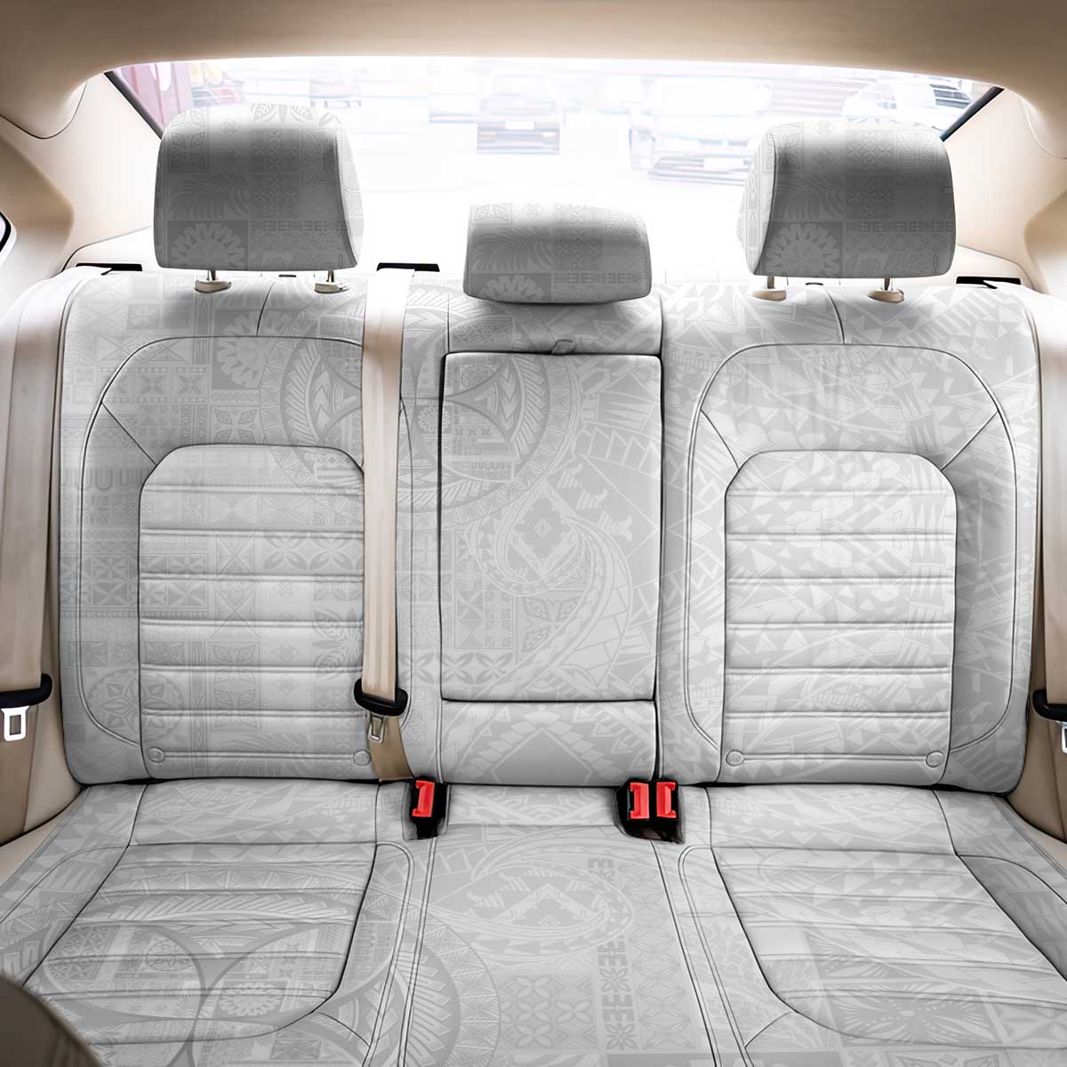 Samoan Culture-Lotu Tamaiti Back Car Seat Cover Siapo and Polynesian Art Tattoos - Polynesian Pride