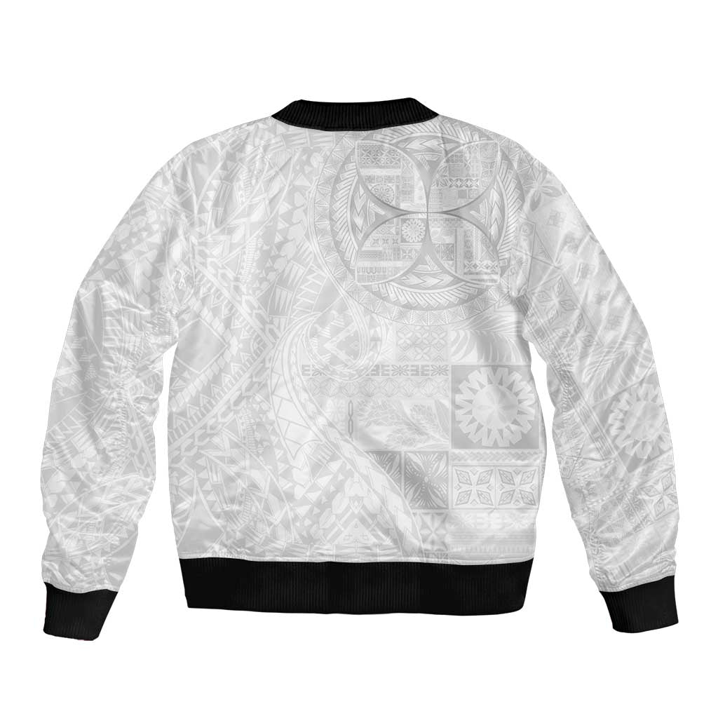 Samoan Culture-Lotu Tamaiti Bomber Jacket Siapo and Polynesian Art Tattoos - Polynesian Pride