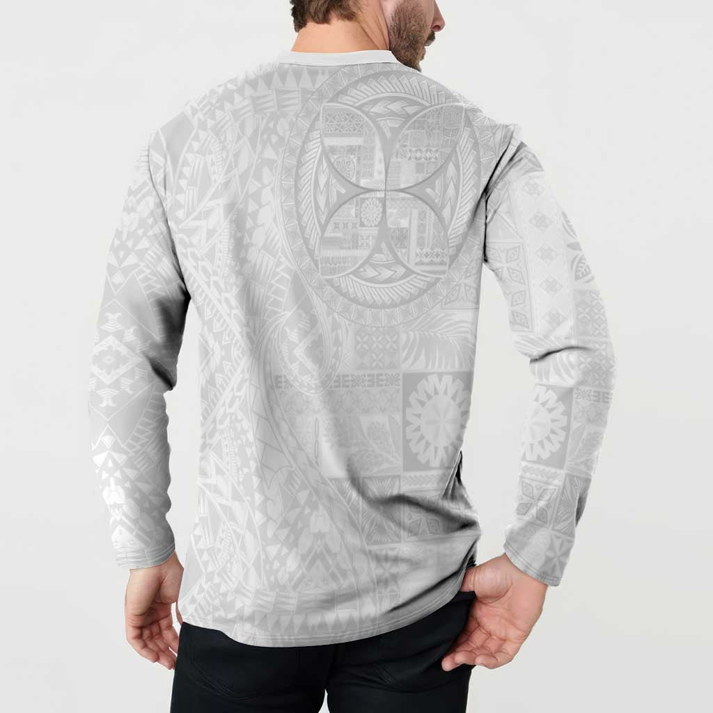 Samoan Culture-Lotu Tamaiti Button Sweatshirt Siapo and Polynesian Art Tattoos LT03 - Polynesian Pride