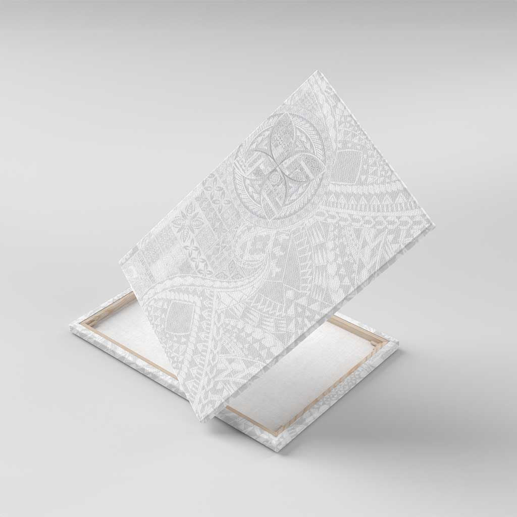 Samoan Culture-Lotu Tamaiti Canvas Wall Art Siapo and Polynesian Art Tattoos LT03 With Frame White - Polynesian Pride
