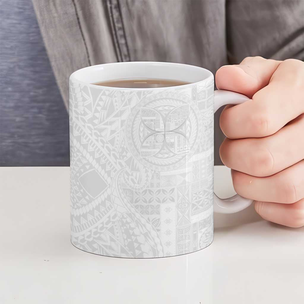 Samoan Culture-Lotu Tamaiti Ceramic Mug Siapo and Polynesian Art Tattoos - Polynesian Pride