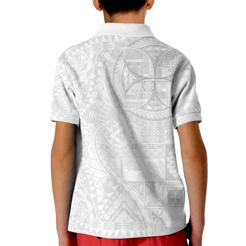 Samoan Culture-Lotu Tamaiti Kid Polo Shirt Siapo and Polynesian Art Tattoos - Polynesian Pride