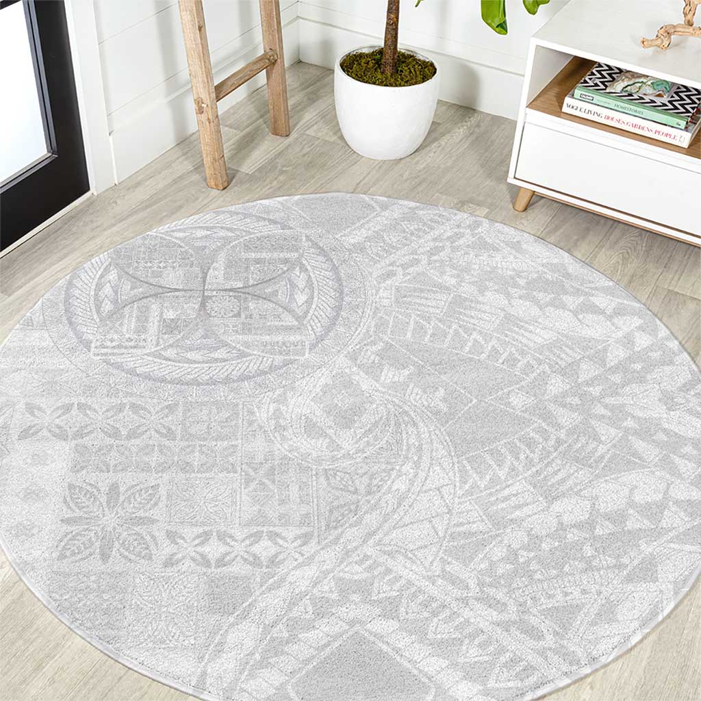 Samoan Culture-Lotu Tamaiti Round Carpet Siapo and Polynesian Art Tattoos - Polynesian Pride