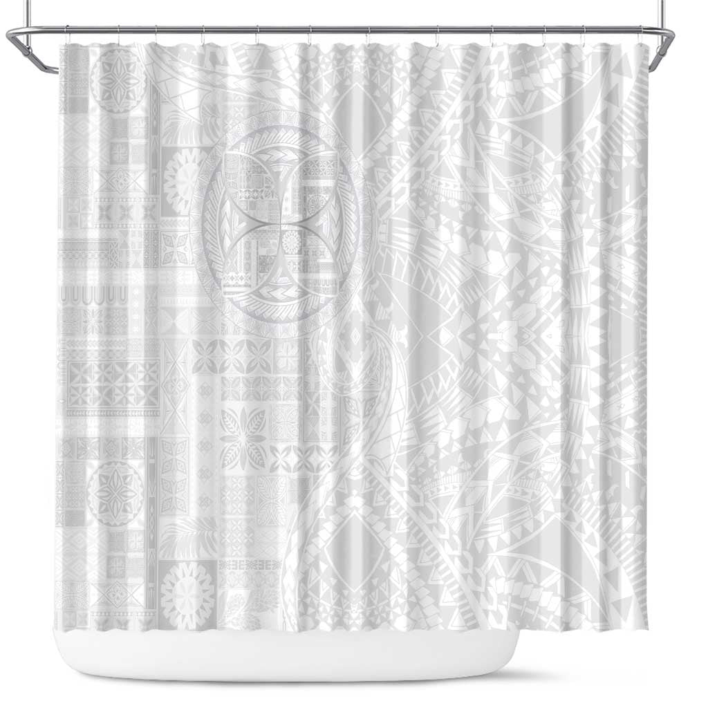 Samoan Culture-Lotu Tamaiti Shower Curtain Siapo and Polynesian Art Tattoos - Polynesian Pride