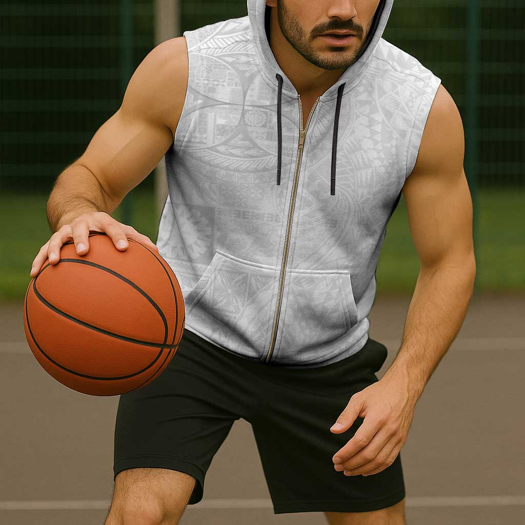 Samoan Culture-Lotu Tamaiti Sleeveless Zip Hoodie Siapo and Polynesian Art Tattoos - Polynesian Pride