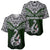 Aotearoa New Zealand Baseball Jersey Silver Fern and Matau with Maori Tribal Green Style LT03 - Polynesian Pride