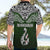 Aotearoa New Zealand Hawaiian Shirt Silver Fern and Matau with Maori Tribal Green Style LT03 - Polynesian Pride