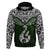 Custom Aotearoa New Zealand Hoodie Silver Fern and Matau with Maori Tribal Green Style LT03 Pullover Hoodie Green - Polynesian Pride