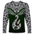 Custom Aotearoa New Zealand Long Sleeve Shirt Silver Fern and Matau with Maori Tribal Green Style LT03 Unisex Green - Polynesian Pride