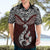 Aotearoa New Zealand Hawaiian Shirt Silver Fern and Matau with Maori Tribal Red Style LT03 - Polynesian Pride