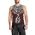 Aotearoa New Zealand Men Tank Top Silver Fern and Matau with Maori Tribal Red Style LT03 - Polynesian Pride