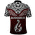 Aotearoa New Zealand Polo Shirt Silver Fern and Matau with Maori Tribal Red Style LT03 - Polynesian Pride