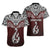 Custom Aotearoa New Zealand Hawaiian Shirt Silver Fern and Matau with Maori Tribal Red Style LT03 - Polynesian Pride