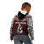 Custom Aotearoa New Zealand Kid Hoodie Silver Fern and Matau with Maori Tribal Red Style LT03 - Polynesian Pride