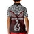 Custom Aotearoa New Zealand Kid Polo Shirt Silver Fern and Matau with Maori Tribal Red Style LT03 - Polynesian Pride