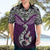 Aotearoa New Zealand Hawaiian Shirt Silver Fern and Matau with Maori Tribal Pink Style LT03 - Polynesian Pride