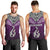 Aotearoa New Zealand Men Tank Top Silver Fern and Matau with Maori Tribal Pink Style LT03 - Polynesian Pride