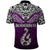 Aotearoa New Zealand Polo Shirt Silver Fern and Matau with Maori Tribal Pink Style LT03 - Polynesian Pride