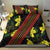 Samoan Culture Bedding Set Hibiscus and Ula Fala with Tapa Pattern Black Color