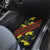 Samoan Culture Car Mats Hibiscus and Ula Fala with Tapa Pattern Black Color