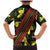 Samoan Culture Family Matching Mermaid Dress and Hawaiian Shirt Hibiscus and Ula Fala with Tapa Pattern Black Color