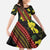 Samoan Culture Family Matching Tank Maxi Dress and Hawaiian Shirt Hibiscus and Ula Fala with Tapa Pattern Black Color