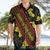 Samoan Culture Hawaiian Shirt Hibiscus and Ula Fala with Tapa Pattern Black Color