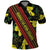 Samoan Culture Polo Shirt Hibiscus and Ula Fala with Tapa Pattern Black Color