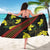 Samoan Culture Sarong Hibiscus and Ula Fala with Tapa Pattern Black Color