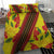 Samoan Culture Bedding Set Hibiscus and Ula Fala with Tapa Pattern Yellow Color