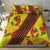 Samoan Culture Bedding Set Hibiscus and Ula Fala with Tapa Pattern Yellow Color