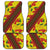 Samoan Culture Car Mats Hibiscus and Ula Fala with Tapa Pattern Yellow Color