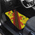 Samoan Culture Car Mats Hibiscus and Ula Fala with Tapa Pattern Yellow Color