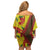 Samoan Culture Family Matching Off Shoulder Short Dress and Hawaiian Shirt Hibiscus and Ula Fala with Tapa Pattern YellowColor