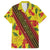 Samoan Culture Family Matching Puletasi and Hawaiian Shirt Hibiscus and Ula Fala with Tapa Pattern YellowColor