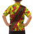 Samoan Culture Family Matching Short Sleeve Bodycon Dress and Hawaiian Shirt Hibiscus and Ula Fala with Tapa Pattern YellowColor