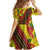 Samoan Culture Family Matching Summer Maxi Dress and Hawaiian Shirt Hibiscus and Ula Fala with Tapa Pattern YellowColor