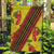 Samoan Culture Garden Flag Hibiscus and Ula Fala with Tapa Pattern Yellow Color