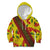 Samoan Culture Kid Hoodie Hibiscus and Ula Fala with Tapa Pattern YellowColor