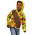 Samoan Culture Kid Hoodie Hibiscus and Ula Fala with Tapa Pattern YellowColor