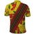 Samoan Culture Polo Shirt Hibiscus and Ula Fala with Tapa Pattern YellowColor