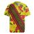 Samoan Culture Rugby Jersey Hibiscus and Ula Fala with Tapa Pattern YellowColor