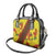 Samoan Culture Shoulder Handbag Hibiscus and Ula Fala with Tapa Pattern Yellow Color