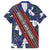 Samoan Culture Family Matching Summer Maxi Dress and Hawaiian Shirt Hibiscus and Ula Fala with Tapa Pattern Blue Color