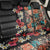 Hawaiian Hibiscus and Tropical Leaves Back Car Seat Cover Patchwork Grunge Abstract Vintage Style